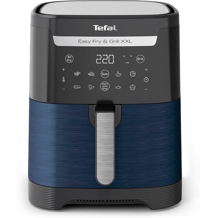 Фритюрниця на гарячому повітрі об'єм 6,5 л технологія 2-в-1 економія часу 8 автоматичних програм приготування технологія гриль Баж