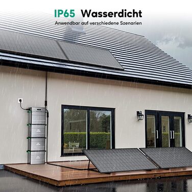 Балконна електростанція Zendure з накопичувачем, SolarFlow 800 Pro з сонячною потужністю 2640 Вт, зарядкою змінного струму 1000 Вт, вихідною потужністю 800 Вт, системою управління енергією зі штучним інтелектом, LiFePO4 акумулятором 1,92 кВтгод, ємністю 1