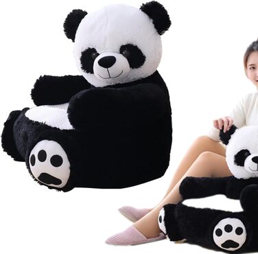 Дитяче тканинне крісло-панда pologmase Плюшеве дитяче крісло-диван-панда, дитячий диван-крісло для читання, сидіння-підтримка для тварин для дітей, малюків, хлопчиків, дівчаток, велика панда