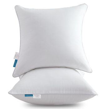 Вставки для подушок Oubonun 55 55 см (комплект з 2 шт.) Внутрішні подушки з поліестеру для дивана, кушетки та ліжка Прямокутний декоративний наповнювач для подушок зі 100 бавовняним чохлом 55 x 55 см