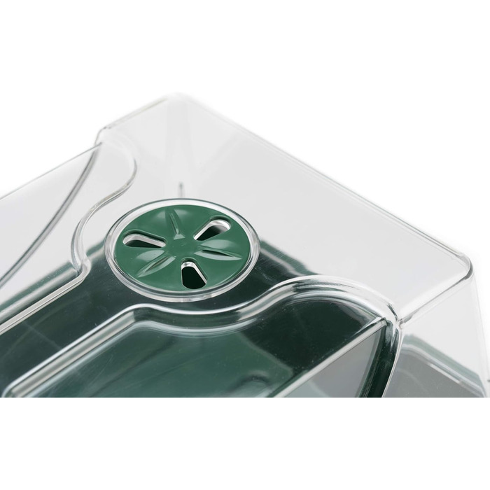 Закрита теплиця середнього розміру з кришкою, що не б&39ється, для пророщування насіння та росту рослин - 38 x 24 x 18 сантиметрів - зелений, 50031/P