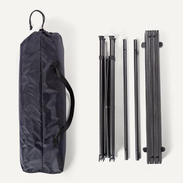 Кемпінговий стіл Storeo Basics, великий, 70,4 см (Ш) x 70,4 см (Г) x 69,9 см (В), чорний