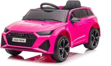 Дитячий автомобіль - електромобіль Audi RS6 - ліцензійний - акумулятор 12V7AH та 2 двигуни - 2.4Ghz MP3 шкіра Єва (рожевий)