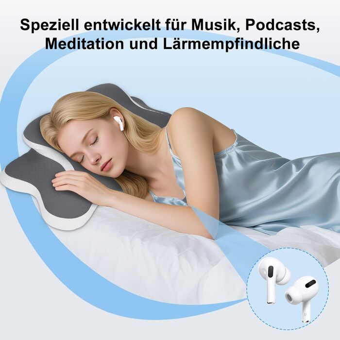 Подушка з піни з ефектом пам&39яті, ергономічна подушка з автоматичною пружинною фіксацією, ортопедична подушка для полегшення болю в шиї з піною з ефектом пам&39яті для сну на боці, спині та животі