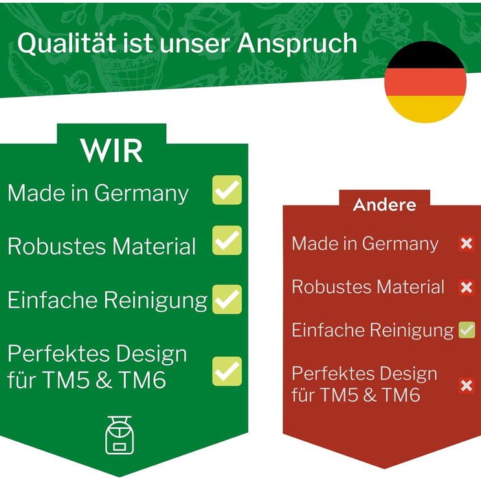 Ковзаюча дошка, сумісна з Thermomix TM31 в антрацитово-сірому кольорі від Leckerhelfer