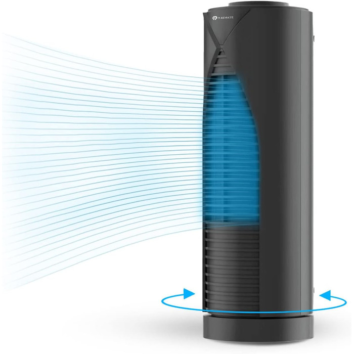 Настільний вентилятор PureMate Mini з 3 швидкостями обертання, автоматичне коливання на 70, невелика висота вентилятора 33 см, іде