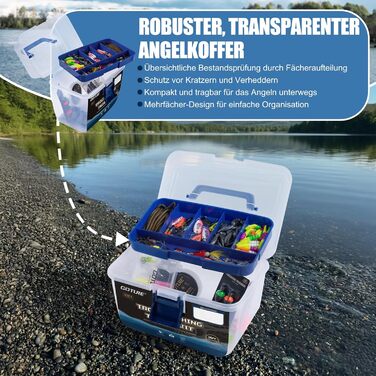 Набір для лову форелі Goture універсальний портативний набір рибальських приманок зі знімними відділеннями, у комплекті з приманками, гачками та грузилами, рибальський подарунок для рибалок, 209 предметів