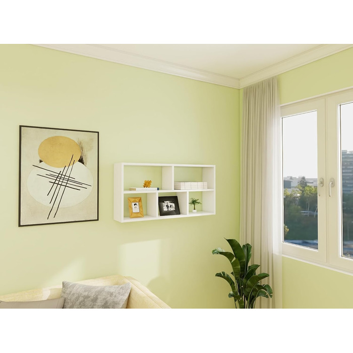 Біла дерев&39яна настінна полиця - настінна книжкова полиця - полиці для стін - полиця для вітальні