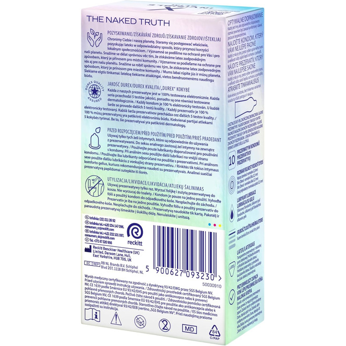 Презервативи Durex Invisible ультратонкі Close Fit, 10 шт