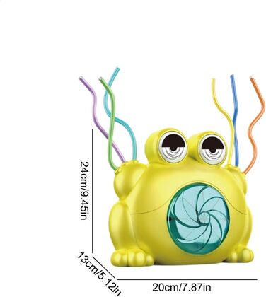 Відкриті водні іграшки для дітей, жаба садовий спринклер, іграшкова жаба розпилювач води обертання - Весела літня ротаційна іграшка для ванни для саду, басейнів