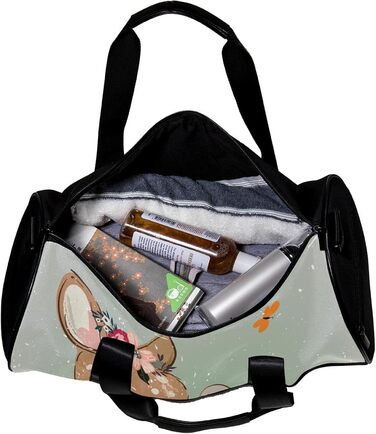 Спортивна сумка, маленька дорожня сумка, сумка для шопінгу та йоги, з дизайном Пташка-Олень, сумка для фітнесу на відкритому повітрі, ручна поклажа