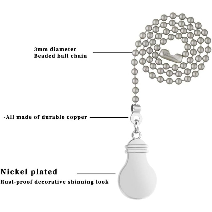 Подовжувач ланцюжка для стельового вентилятора, набір ланцюжка для стельового ліхтаря на стелі 34 см, подовжувач ланцюжка для стельового вентилятора, орнамент, 2 шт.