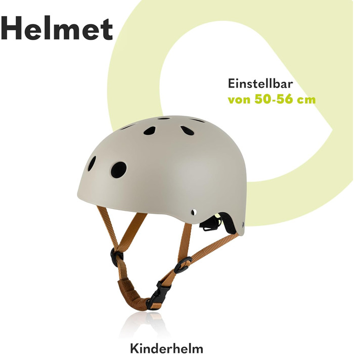 Дитячий захисний шолом LIONELO Helmet, регульований 50-56 см, захист підборіддя, сертифікований Intertek, для дівчаток і хлопчиків