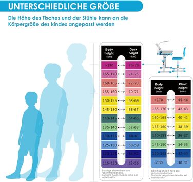 Дитяча парта JOYLDIAS регульована по висоті, шкільна парта молодіжна з лампою, дитяча парта зі стільцем і шухлядою вкл. безкоштовн