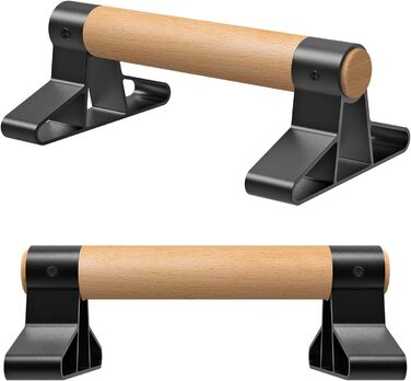 Обладнання для калістеніки Ручки для віджимань - Нековзні паралети Ручки для стійки на руках Міцні перекладини для віджимань, Дошка для віджимань для тренувань на підлозі, Стійка на руках, Силові тренування Коричневий 25,4 см завдовжки