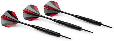 Покриття для мішні для дартсу - Розміри 45 x 45 x 4 см, включаючи 6 дротиків та підвісне обладнання Мішень для метання дротиків Чорний Сірий Синій