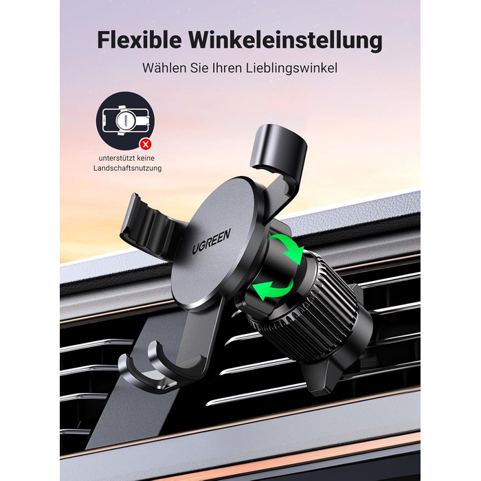 Автомобільний тримач для мобільного телефону Upgrade Bombproof Vent Hook Тримач смартфона для вентиляційних отворів, сумісний з iP