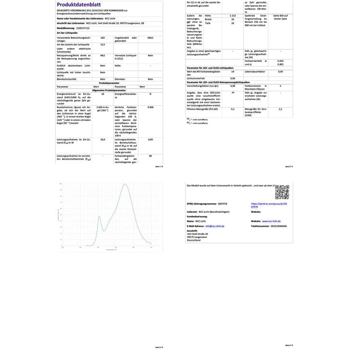 Світлодіодна люмінесцентна лампа 120 см 18 Вт/840 G13 High Output 2600 лм, ультра яскрава 144 лм/Вт, нейтрально-біла 4000 К зі скла зі стартером, 10 шт.
