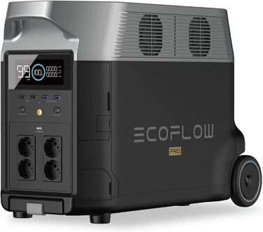 Портативна електростанція EF ECOFLOW DELTA Pro 3600 Втгод, сонячний генератор LiFePO4 акумулятор з виходом змінного струму 3600 Вт, розширюване джерело живлення до 25 кВтгод, домашнє зберігання енергії, відключення електроенергії, подорожі