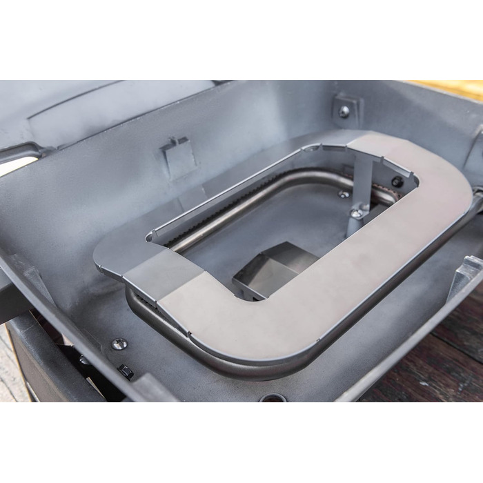 Портативний газовий барбекю на 1 пальник, настільний барбекю маленький для балкона, до 300C, чавунна решітка, портативний кемпінго