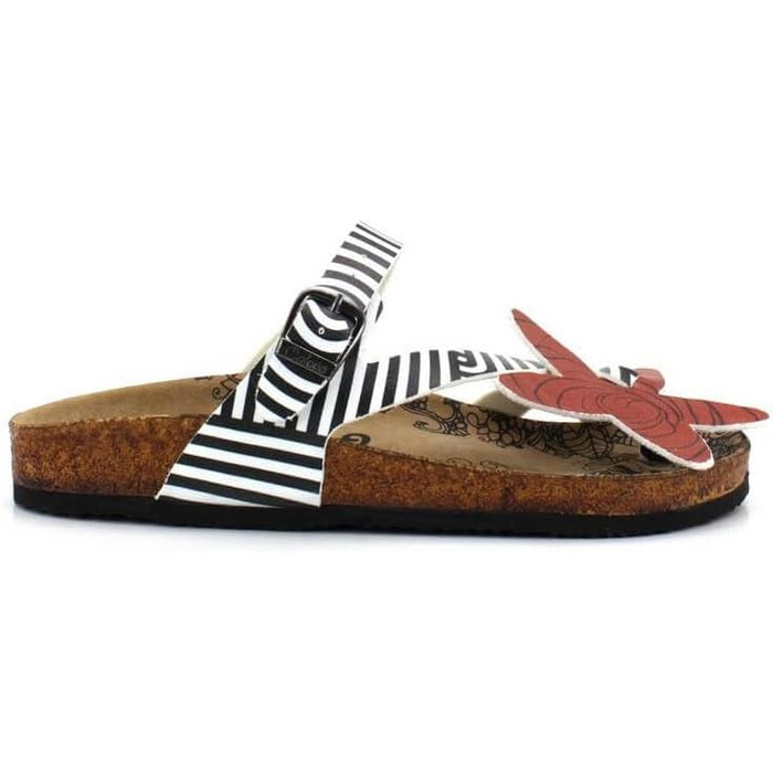 Жіночі повсякденні пляжні сандалі GOBY з регульованим ремінцем зручні, водонепроникні сандалі для літа, підтримка підошовного фасціїту, розмір 40 EU, чорно-білий дизайн