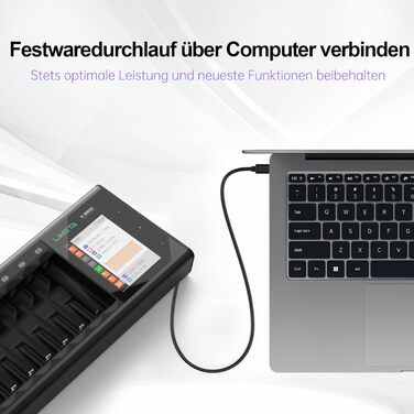 Зарядний пристрій LIMETA R24 для акумуляторів типу AA AAA, універсальний зарядний пристрій на 24 слоти з функціями розряду та аналізу, а також оновленнями прошивки, сумісний з акумуляторами NIMH, NiZn, 3.7V Li-ion, NICd, Eneloop, LiFePO4, LiHv.