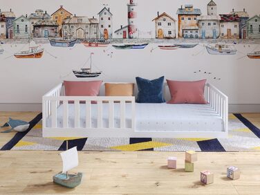 Дитяче ліжечко/бічне ліжко Love For Sleep 160x80 см, конструкція, зручна для дітей, дитяче підлогове ліжко White Florence, дитяче ліжко, дерев&39яне ліжко - Дитяче ліжко, ліжко-трансформер