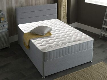 Матрац Starlight Beds Memory Spring з пружинами, холодно-синій (короткий матрац), тканинний короткий матрац