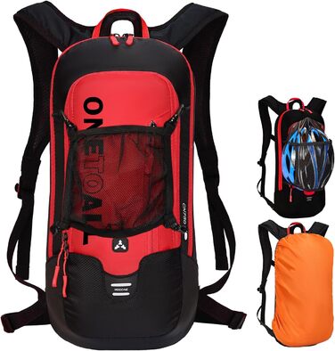 Велосипедний рюкзак LOCAL LION, 6 л/10 л/12 л, водонепроникний, з дощовиком та гідратацією, чорний, для бігу, походів, MTB