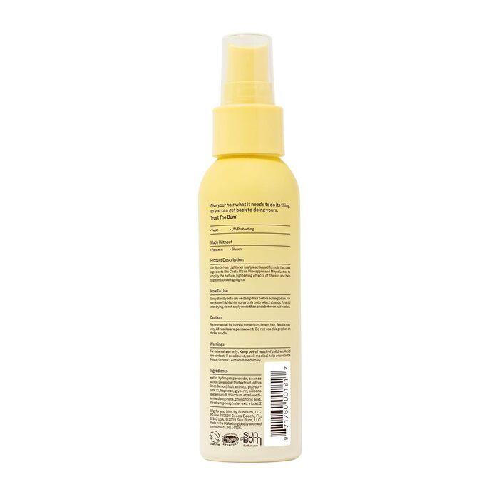 Освітлювач для волосся Sun Bum Blonde Formula, спрей для волосся об&39ємом 113 мл, спрей для мелірування волосся