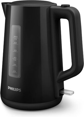 Чайник Philips ємність 1,7 л з індикатором керування, основа з піруетом, чорний (HD9318/20) чорний