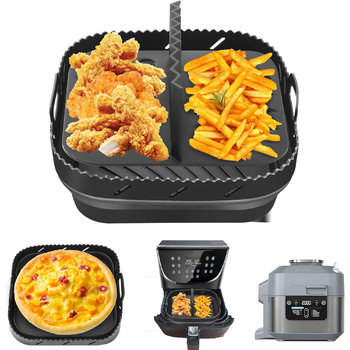 Силіконова форма для фритюрниці Hivio для фритюрниці Philips XL 6.2L/Ninja Speedi ON400EU, аксесуари для фритюрниці Силіконова форма Фритюрниця з роздільниками для фритюрниці COSORI 5.5 л XXL