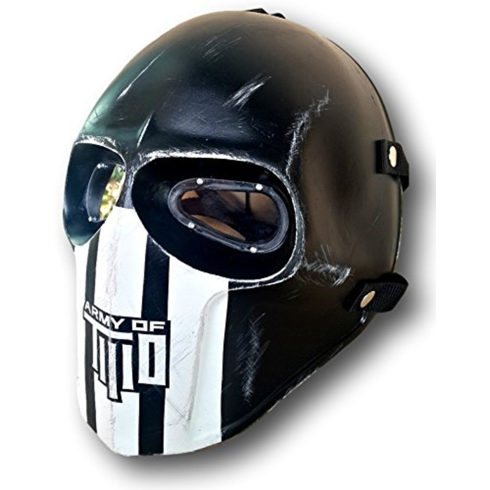 Маска армії з двох пейнтболів, страйкболу, шлема, повітряної зброї, Хеллоуїна, темної армії