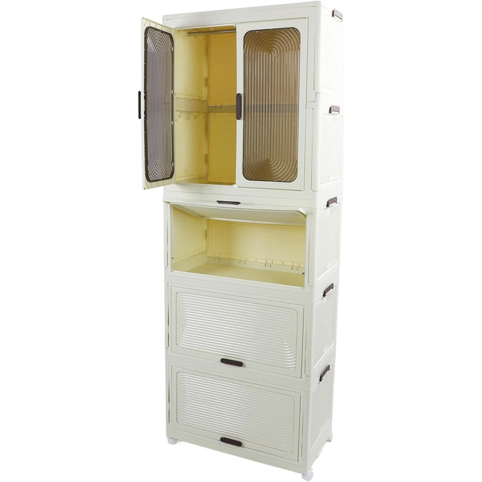 Дитяча шафа, складна, портативна, шафа для зберігання дитячого одягу, багатофункціональний органайзер для дитячих костюмів для спальні, дитячої кімнати, міцний матеріал PP.