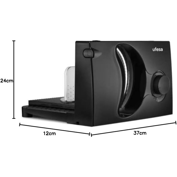 Хліборізка Складний електричний слайсер, ковбасний слайсер, запобіжна ручка, лезо з нержавіючої сталі 170 мм, регулятор товщини від 0 до 15 мм, 150 Вт, 0918 Katana