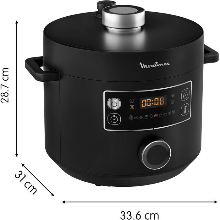 Електрична скороварка, 1090 Вт, 10 автоматичних програм, кошик для приготування на пару, чорна, 7548