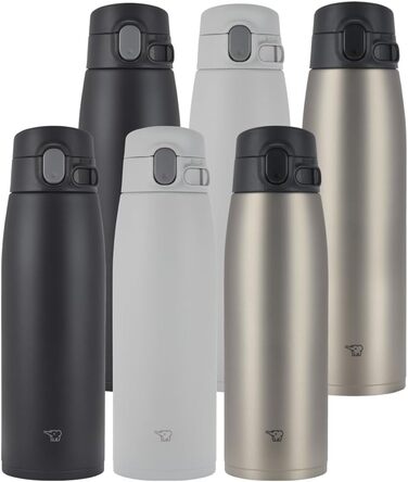 Пляшка для води, тумблер з нержавіючої сталі в один дотик, безшовна, 958,2 мл (950 мл), чорна 950 мл чорна, 95-BA