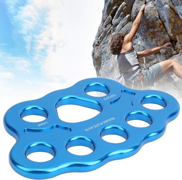 Такелажна пластина VGEBY 45KN з 8 отворами з алюмінієвого сплаву, багатошаровий анкерний з&39єднувач з роздільним перегородкою для скелелазіння та активного відпочинку на свіжому повітрі