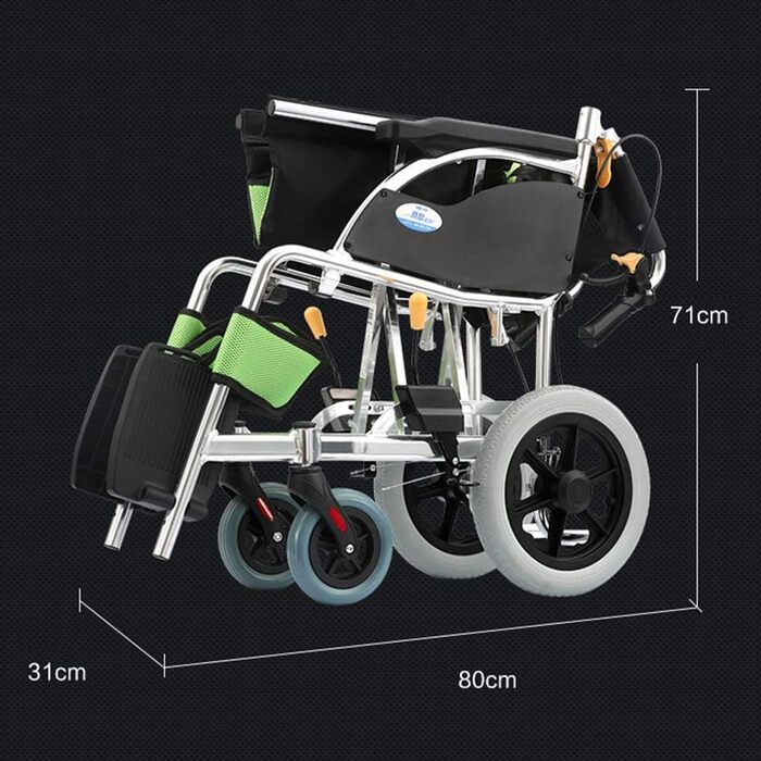Легке розбірне інвалідне крісло, Медичне водіння, Медична допомога дорослим, Портативна інвалідна коляска з алюмінієвого сплаву, Старий автомобіль, Літні пасажири, Літак, Маленький