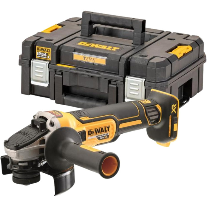 Акумуляторна кутова шліфувальна машина Dewalt 18 В 125 мм DCG405NT (безщітковий двигун, 9 000 об/хв, M14, у комплекті захисний кож