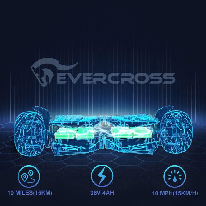 Гіроскутер EVERCROSS з картингом – 8,5" дитячий гіроскутер-картинг з Bluetooth, керуванням через додаток, самобалансуючий самокат для підлітків та дорослих