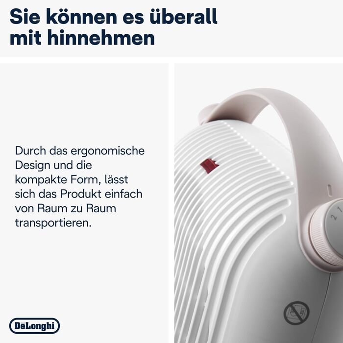 Настільний нагрівач, 2400 Вт, білий/фіолетовий, 39Longhi HFS30B24.W