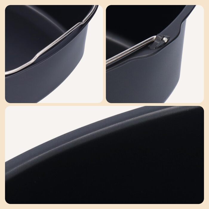 Тісстингова фритюрниця Форма для торта, залізний торт для випічки Бочка для випічки сиру Форми для випічки тортів Форма для випічки хліба Форма для хліба Аксесуари для фритюрниці для HD9925 HD9860 HD9905 01 (18 см)