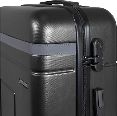 Компактна валіза на колесах Женева 55 см, 40 літрів, чорна