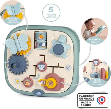Ігровий центр Smoby Маленький дослідник (23,5x25 см) розвиваючий та моторний іграшковий набір з 5 активностями у вигляді милих тваринок для малюків від 12 місяців
