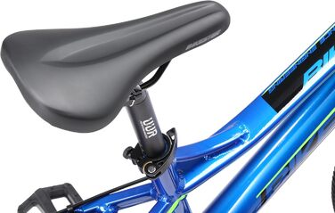 Гірський велосипед BIKESTAR з алюмінію, дитячий, 20 дюймів, вік 6-9 років, хардтейл 7-швидкісна коробка передач Shimano, дискові гальма, амортизаційна вилка Дитячий велосипед Безризикова пробна версія, синьо-зелений