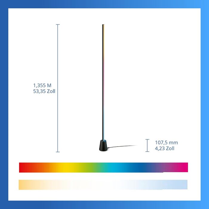 Розумна торшерна лампа Philips Hue Gradient, чорна