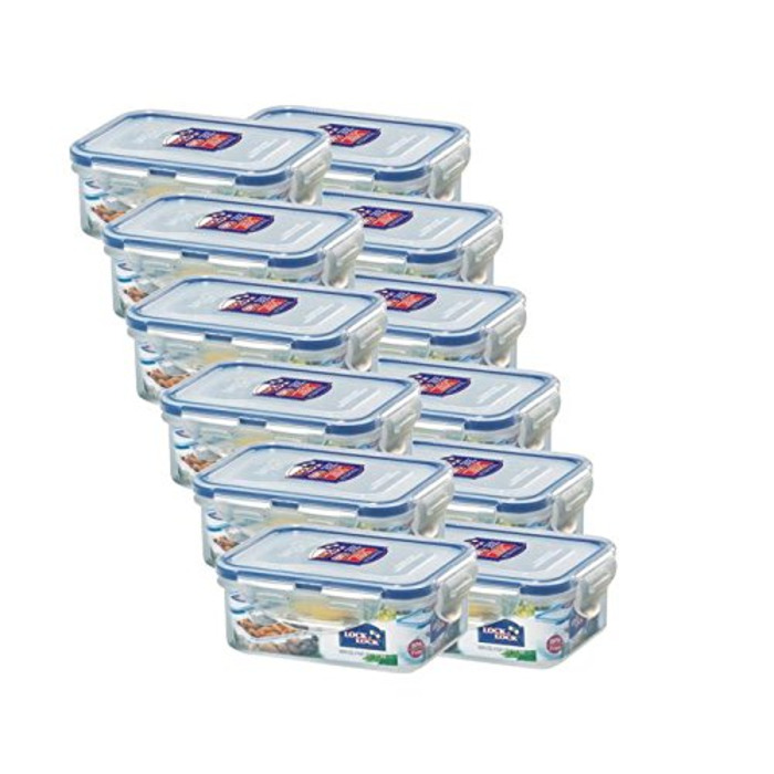 Контейнер для зберігання продуктів ZIP Premium Lock&Lock HPL806, морозильна камера, 350 мл, герметичний, міцний, перевірений - набір з 12 шт.