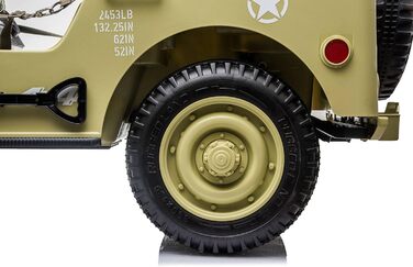 Дитячий електромобіль RIRICAR 4x4 12V USA Army, 3-місний, електромобіль для дітей з пультом дистанційного керування 2.4GHz, MP3/US