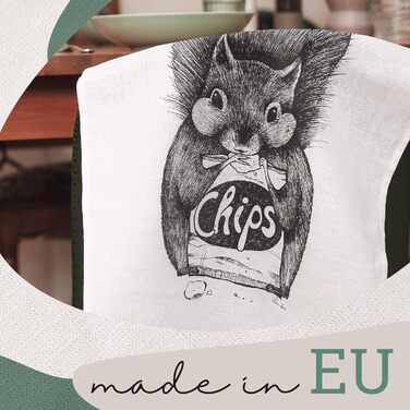 Чайний рушник напівльняний (зроблено в ЄС) I Дизайнерський кухонний рушник 50x70 см I OEKO-TEX I Серветки для посуду Chipseichhoer